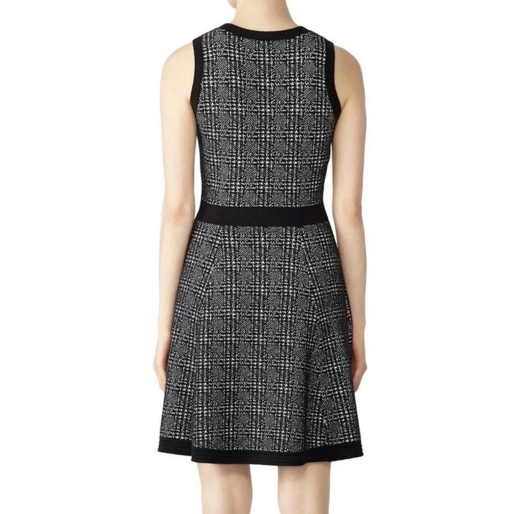NWOT Kate Spade Mod Knit Wool Grey Plaid Sleeveless Sweater Mini Dress ($498) XS
